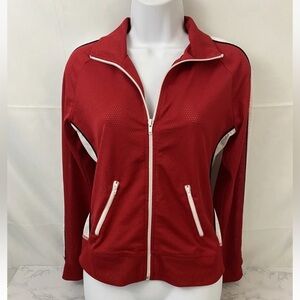 No Boundaries Long Sleeve Full Zip Up Jersey Jacket Juniors M 7/9 Red Zi…​​​